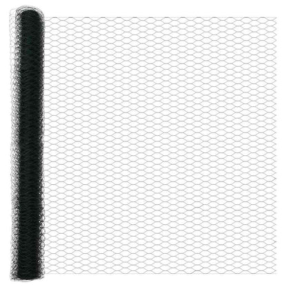 vidaXL Zaunpfosten Grün 100 x 1,5 m (36 mm Maschenweite) Stahl und PVC