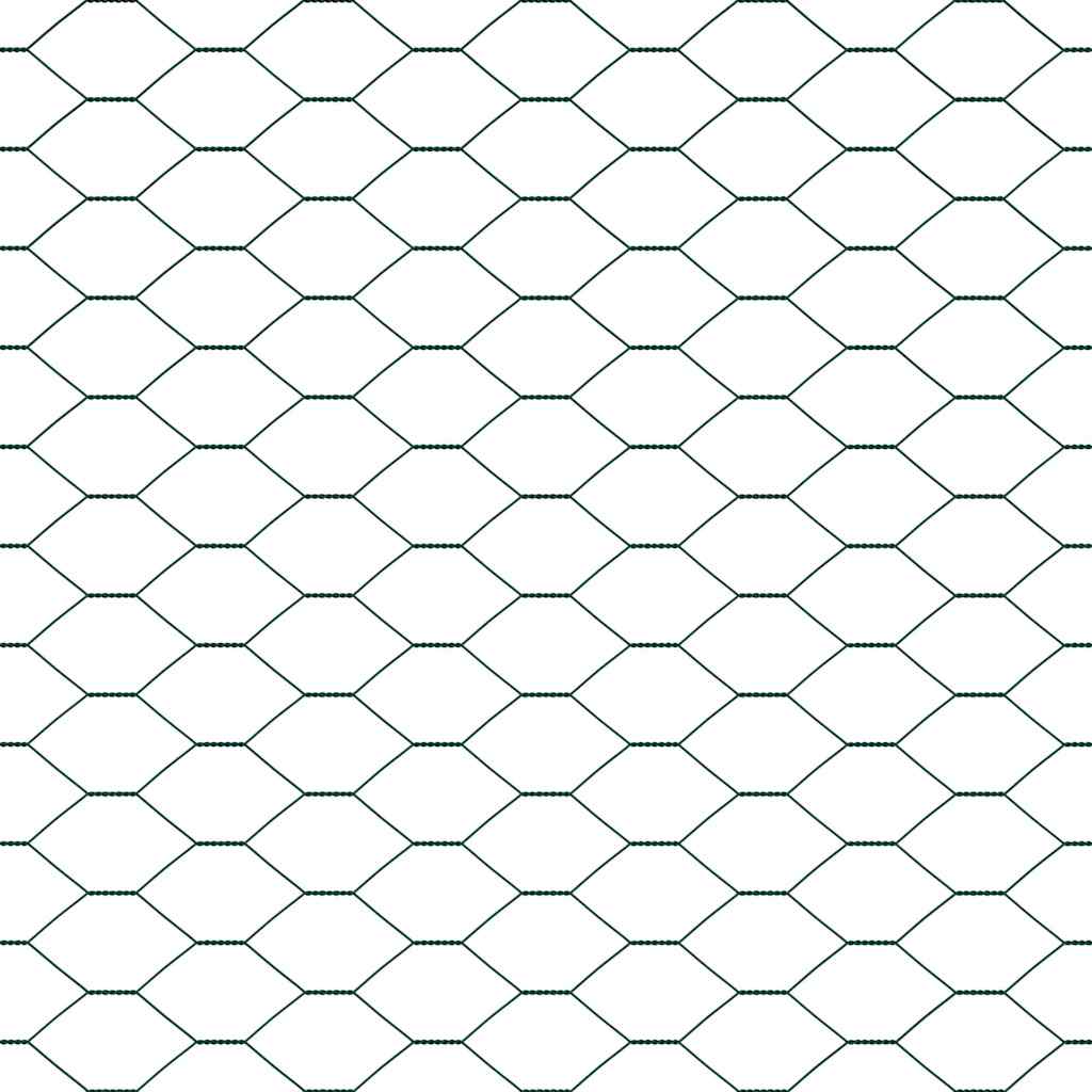 vidaXL Zaunpfosten Grün 100 x 1,6 m (25 mm Maschennetz) Stahl und PVC