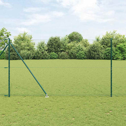 vidaXL Zaunpfosten Grün 100 x 1,6 m (25 mm Maschennetz) Stahl und PVC