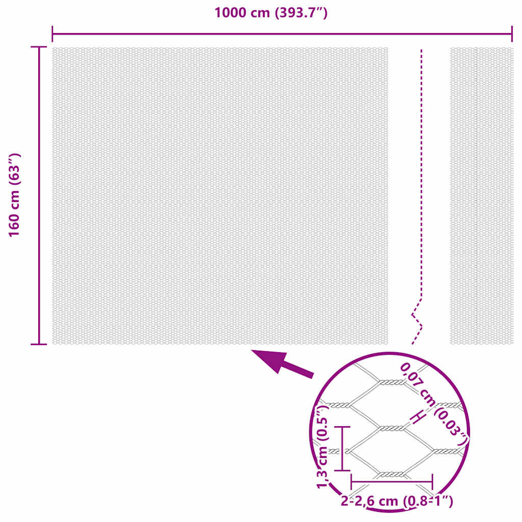 vidaXL Zaunpfosten Grau 10 x 1,6 m (13 mm Netz) Stahl und PVC