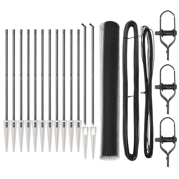 vidaXL Zaunpfosten Grau 25 x 1,2 m (13 mm Maschen) Stahl
