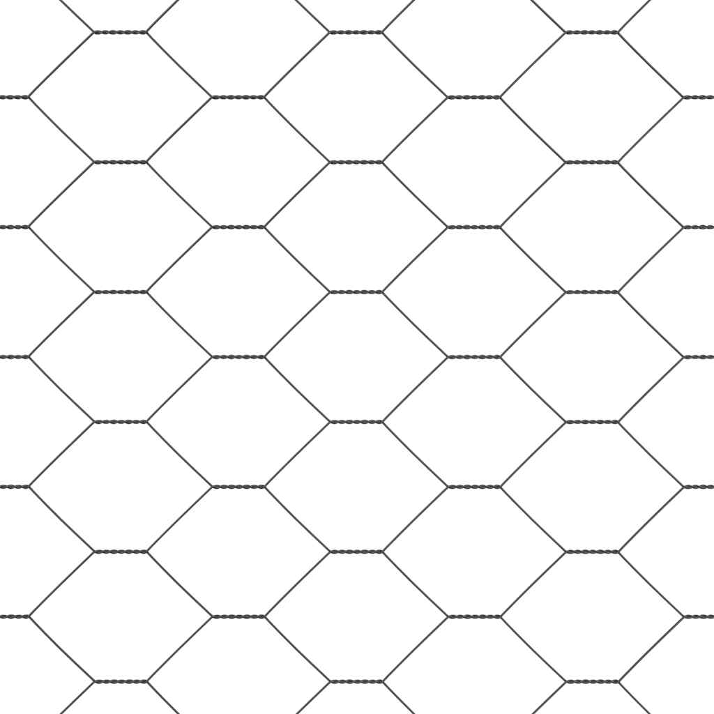 vidaXL Zaunpfosten Grau 100 x 0,6 m (50 mm Masche) Stahl und PVC