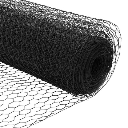 vidaXL Zaunpfosten Grau 100 x 1 m (25 mm Maschen) Stahl und PVC