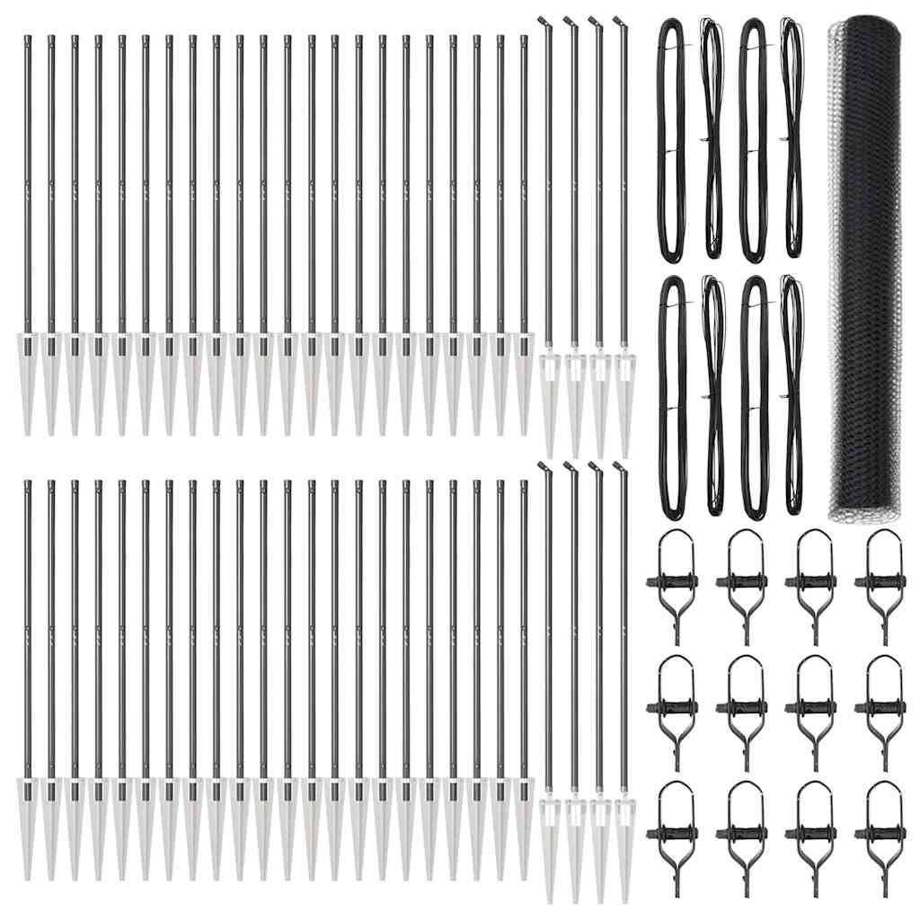 Zaunpfosten Grau 100 x 1,2 m (13 mm Maschenabstand)