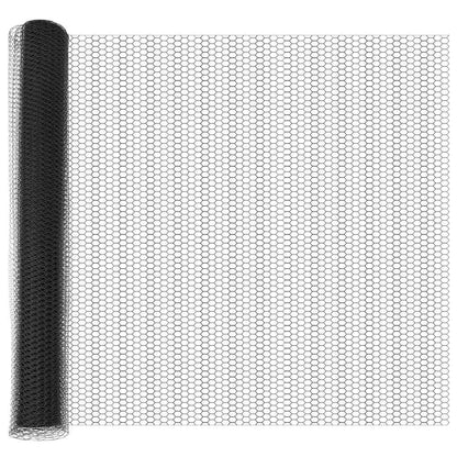 vidaXL Zaunpfosten Grau 100 x 1,2 m (25 mm Netz) Stahl und PVC