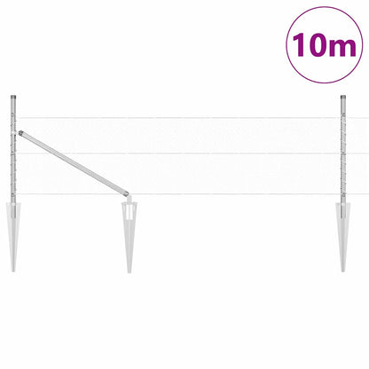 Zaunpfosten Silber 10 x 0,4 m (13 mm Mesh) Stahl