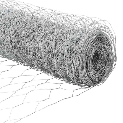 vidaXL Zaunpfosten Silber 10 x 1,4 m (50 mm Maschen) Stahl