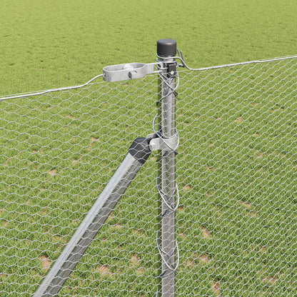 Zaunpfosten Silber 25 x 1,4 m (13 mm Mesh) Stahl