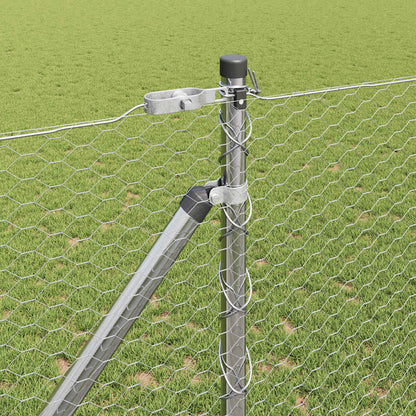 Zaunpfosten Silber 25 x 1,4 m (25 mm Netz) Stahl