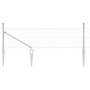 vidaXL Zaunpfosten Silber 50 x 0,4 m (13 mm Netz) Stahl