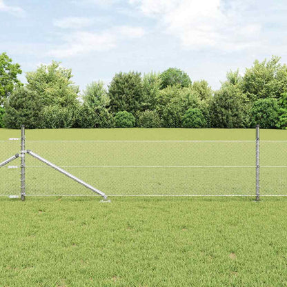 vidaXL Zaunpfosten Silber 50 x 0,5 m (13 mm Masche) Stahl