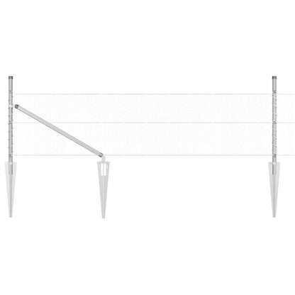 vidaXL Zaunpfosten Silber 50 x 0,5 m (13 mm Masche) Stahl