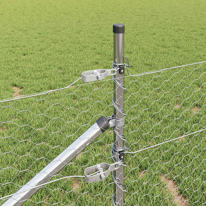 Zaunpfosten Silber 50 x 0,5 m (36 mm Netz) Stahl