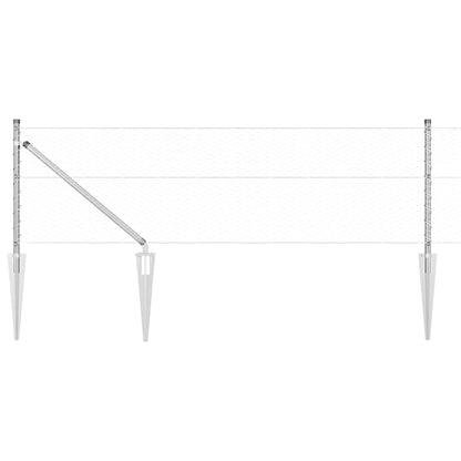 Zaunpfosten Silber 50 x 0,6 m (25 mm Mesh) Stahl