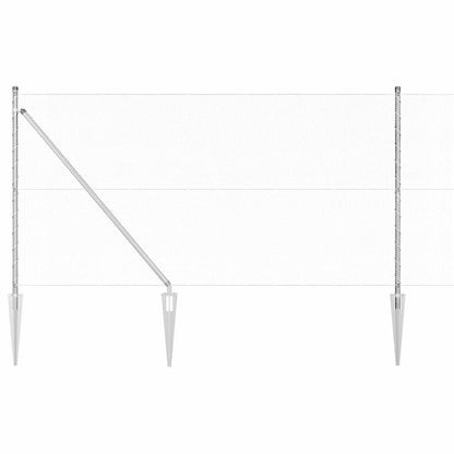vidaXL Zaunpfosten Silber 50 x 1 m (13 mm Maschendraht) Stahl