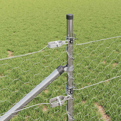 Zaunpfosten Silber 50 x 1 m (50 mm Mesh) Stahl