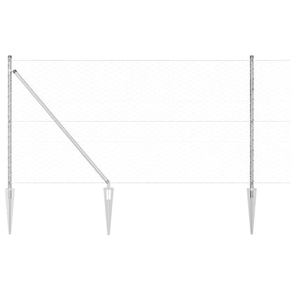 Zaunpfosten Silber 50 x 1 m (50 mm Mesh) Stahl