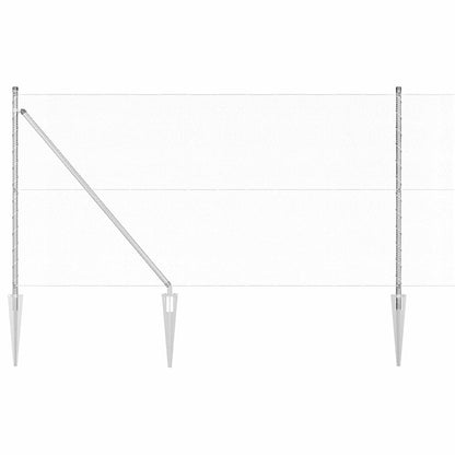 vidaXL Zaunpfosten Silber 100 x 1 m (13 mm Maschenweite) Stahl