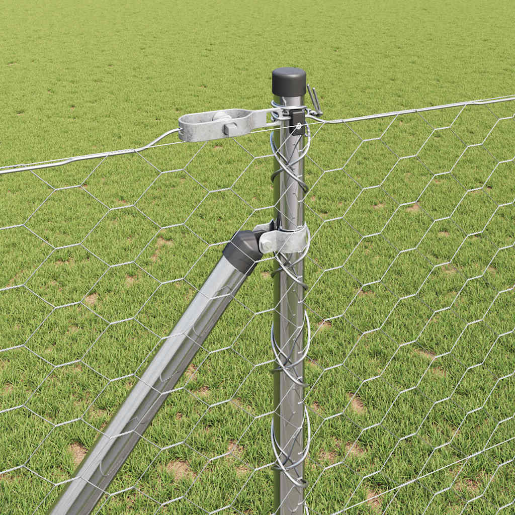 Zaunpfosten Silber 100 x 1,2 m (50 mm Maschenweite) Stahl