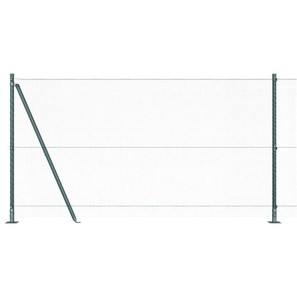 vidaXL Zaunpfosten Grün 25 x 1,2 m (13 mm Maschen) Stahl