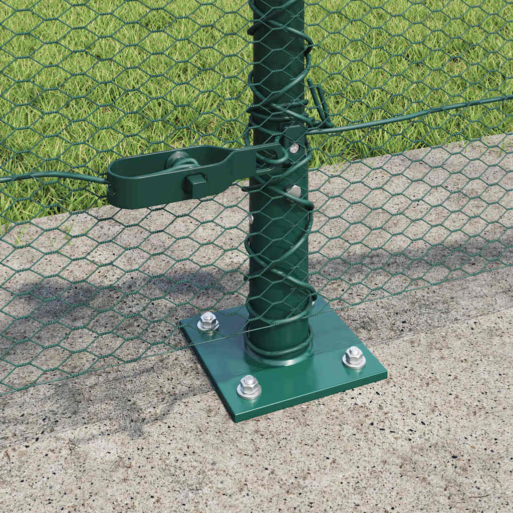vidaXL Zaunpfosten Grün 50 x 0,4 m (13 mm Netz) Stahl und PVC