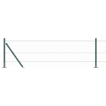 vidaXL Zaunpfosten Grün 50 x 0,6 m (25 mm Mesh) Stahl und PVC