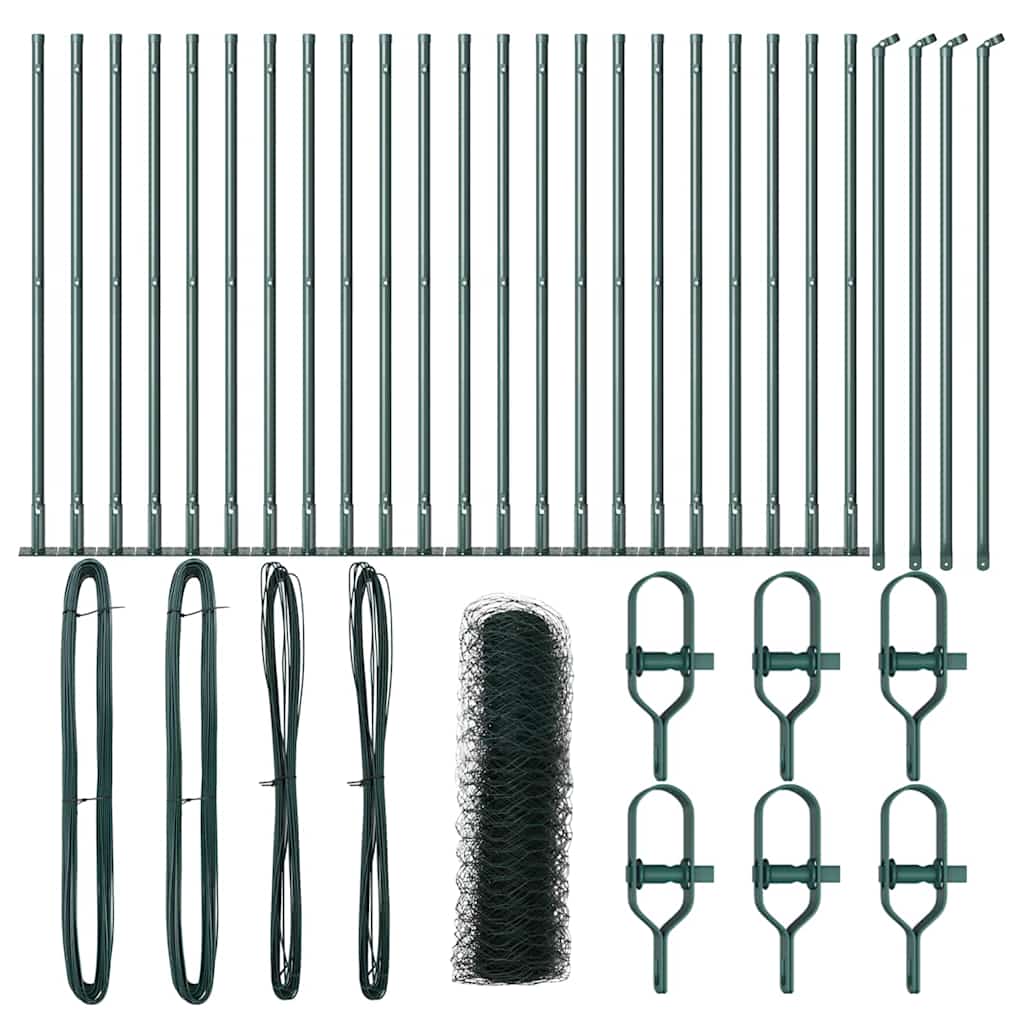 Zaunpfosten Grün 50 x 0,6 m (36 mm Mesh) Stahl und PVC