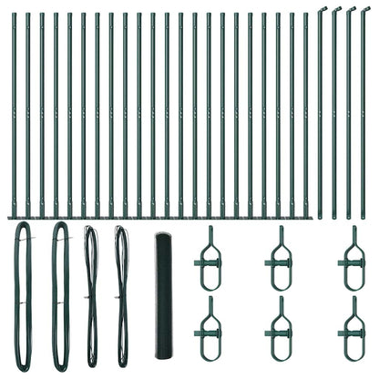 vidaXL Zaunpfosten Grün 50 x 1,2 m (13 mm Gitter) Stahl und PVC
