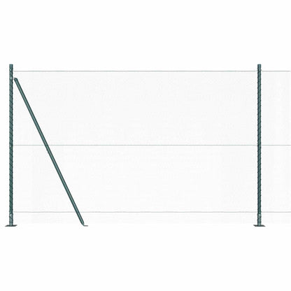 vidaXL Zaunpfosten Grün 50 x 1,5 m (13 mm Maschen) Stahl und PVC