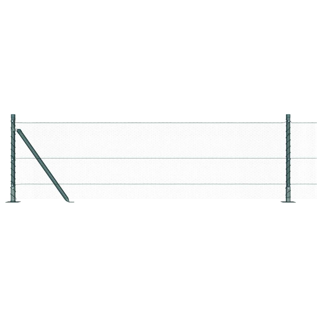 vidaXL Zaunpfosten Grün 100 x 0,6 m (13 mm Maschenweite) Stahl und PVC