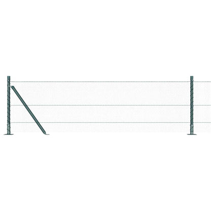 vidaXL Zaunpfosten Grün 100 x 0,6 m (13 mm Maschenweite) Stahl und PVC