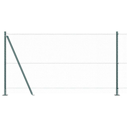 vidaXL Zaunpfosten Grün 100 x 1,2 m (25 mm Netz) Stahl und PVC