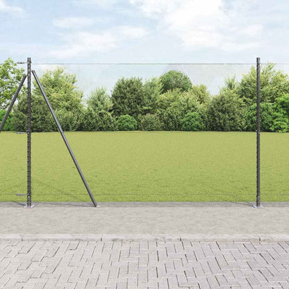 vidaXL Zaunpfosten Grau 10 x 1,6 m (13 mm Netz) Stahl und PVC