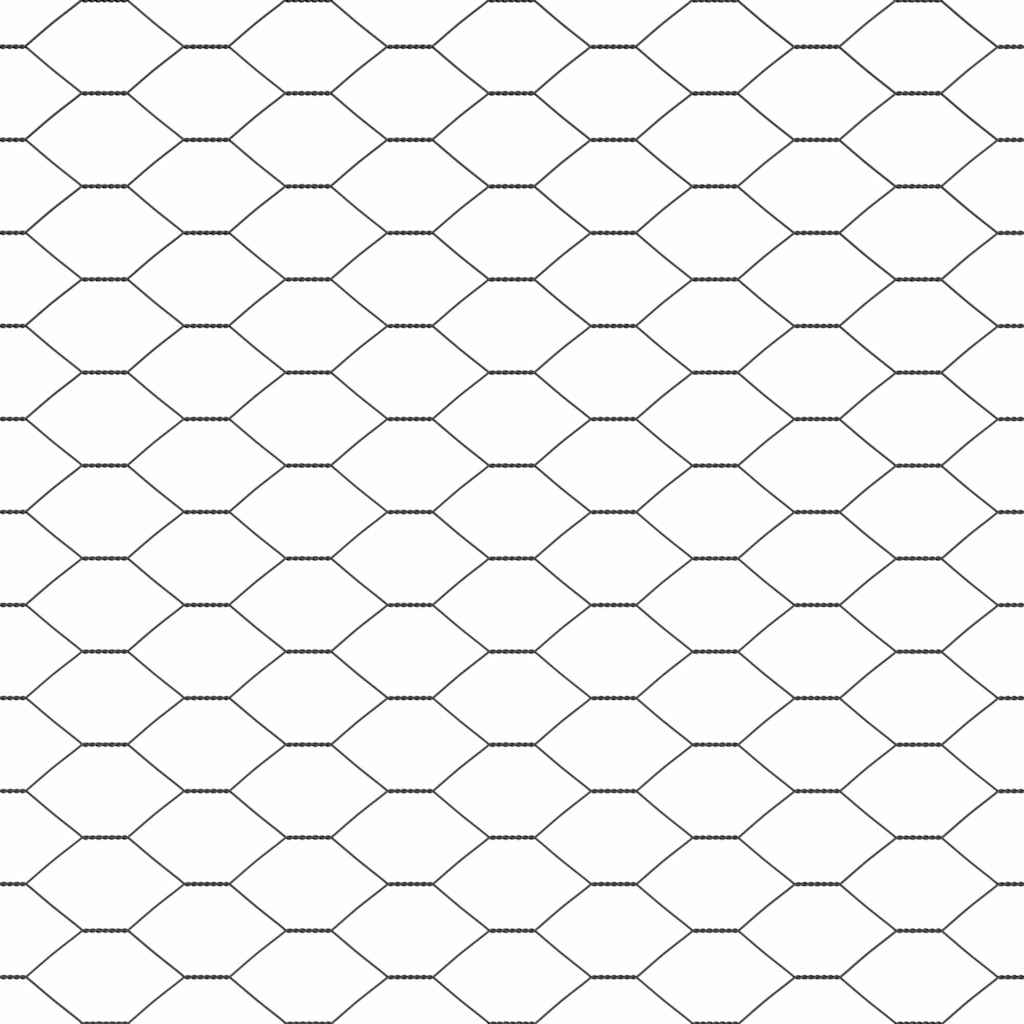 Zaunpfosten Grau 25 x 1 m (25 mm Maschen) Stahl