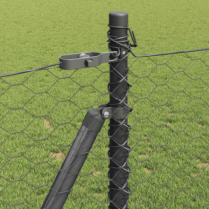 Zaunpfosten Grau 25 x 1 m (36 mm Maschen) Stahl