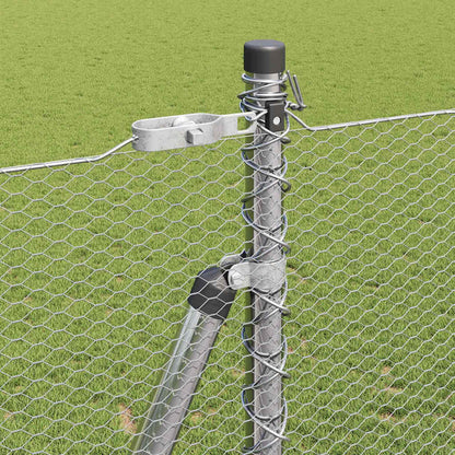 Zaunpfosten Silber 10 x 1,5 m (13 mm Maschenweite) Stahl