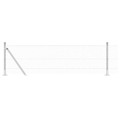 vidaXL Zaunpfosten Silber 25 x 0,4 m (13 mm Maschen) Stahl