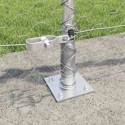 vidaXL Zaunpfosten Silber 25 x 0,4 m (50 mm Mesh) Stahl