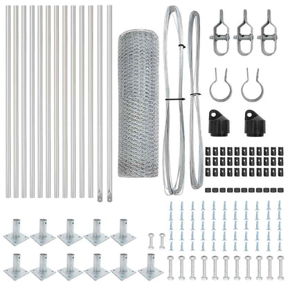 Zaunpfosten Silber 25 x 0,6 m (25 mm Maschenweite) Stahl