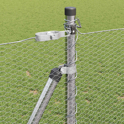 vidaXL Zaunpfosten Silber 25 x 0,8 m (13 mm Mesh) Stahl
