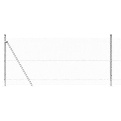 vidaXL Zaunpfosten Silber 25 x 0,8 m (13 mm Mesh) Stahl
