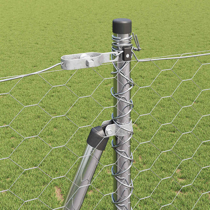 Zaunpfosten Silber 25 x 1,4 m (50 mm Mesh) Stahl