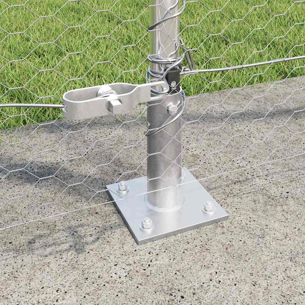 Zaunpfosten Silber 25 x 1,6 m (25 mm Netz) Stahl