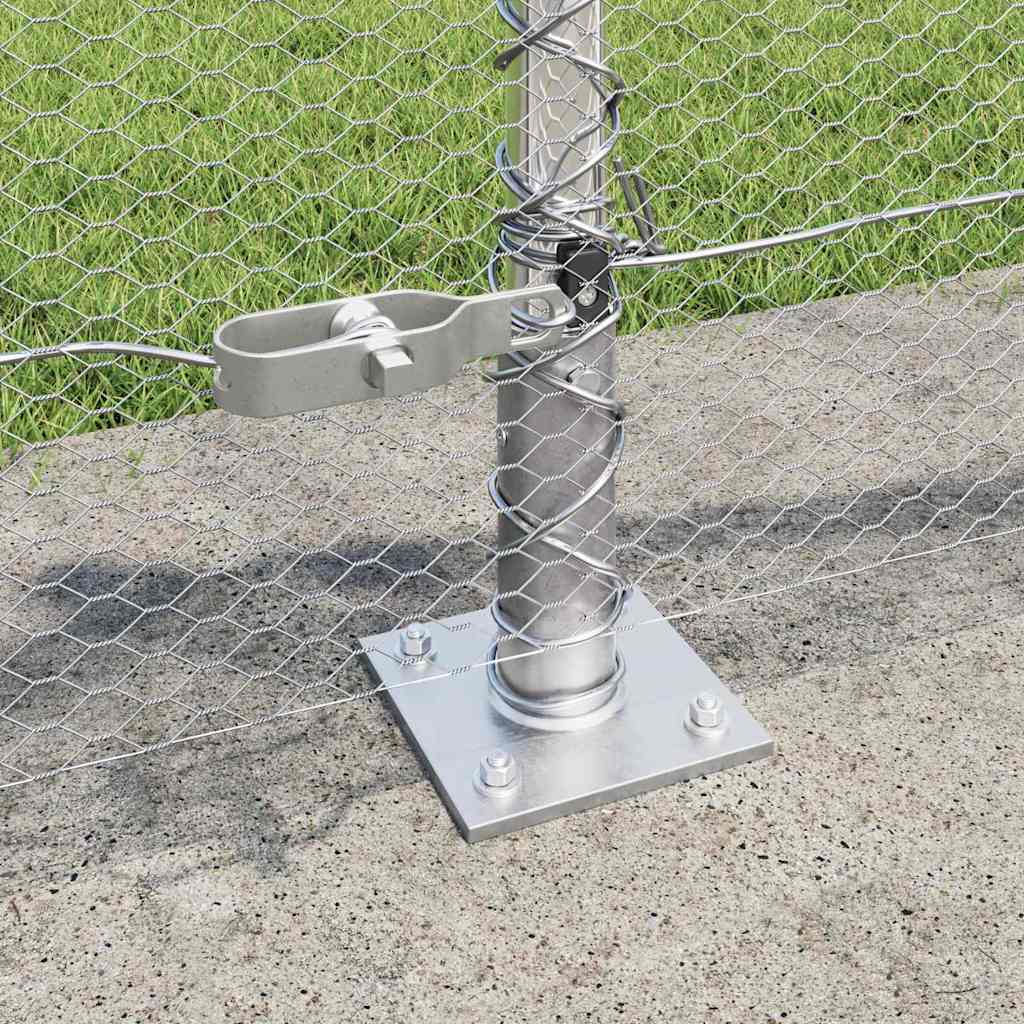 vidaXL Zaunpfosten Silber 50 x 0,4 m (13 mm Netz) Stahl