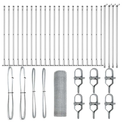 Zaunpfosten Silber 50 x 0,6 m (13 mm Maschenweite) Stahl