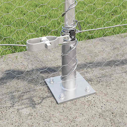 vidaXL Zaunpfosten Silber 50 x 0,6 m (25 mm Mesh) Stahl