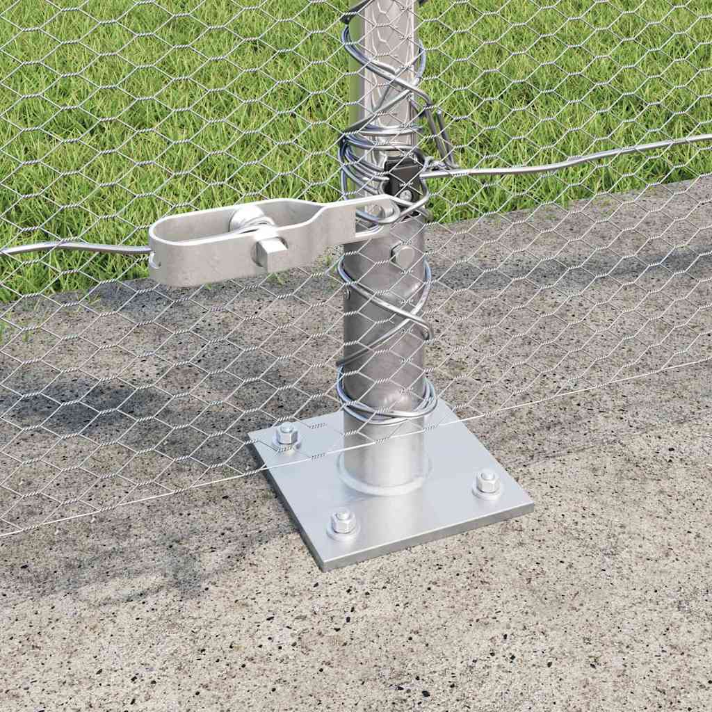 vidaXL Zaunpfosten Silber 50 x 0,6 m (36 mm Mesh) Stahl