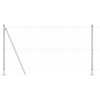 Zaunpfosten Silber 50 x 1,2 m (25 mm Maschen) Stahl