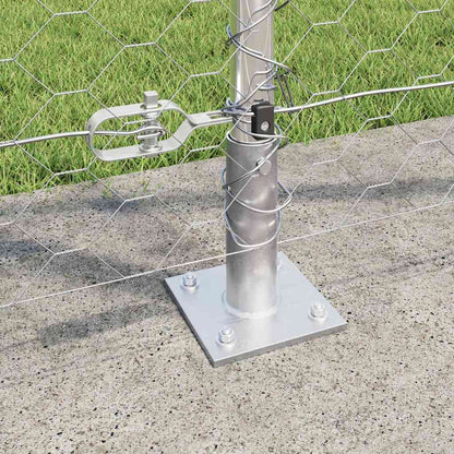 Zaunpfosten Silber 50 x 1,2 m (50 mm Gitter) Stahl