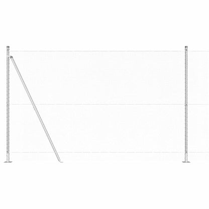 vidaXL Zaunpfosten Silber 50 x 1,4 m (13 mm Maschenweite) Stahl